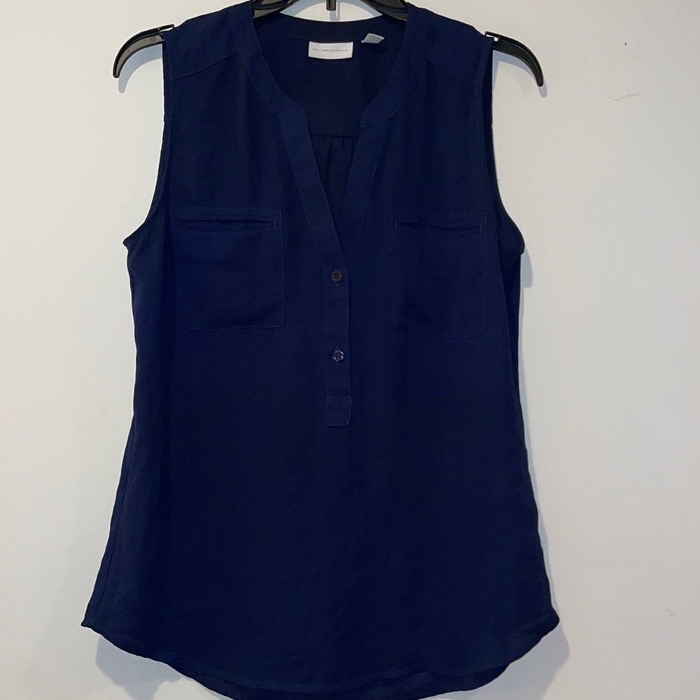 New York & Company Navy sleeveless blouse
